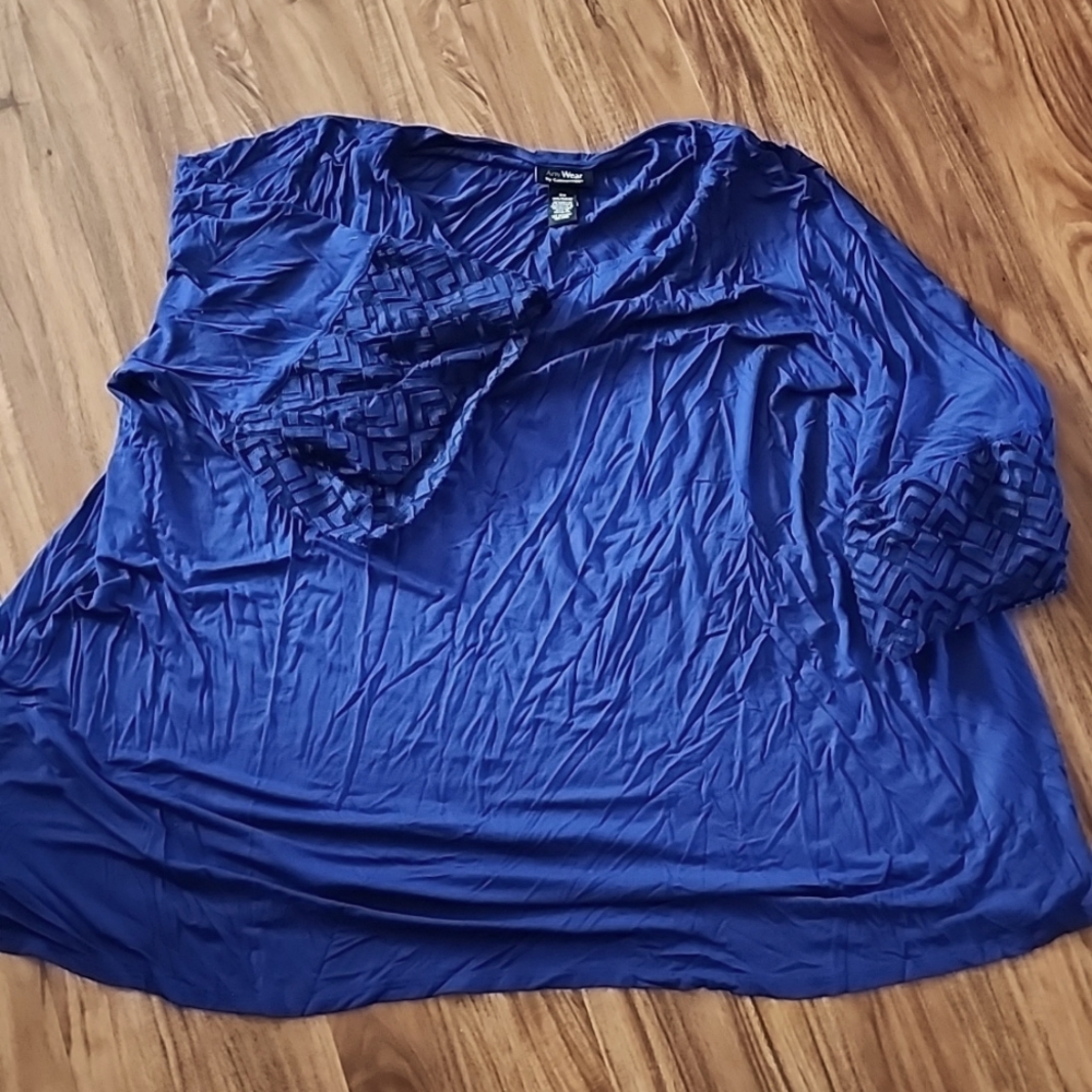 Blue Rayon AnyWear by Catherine's shirt